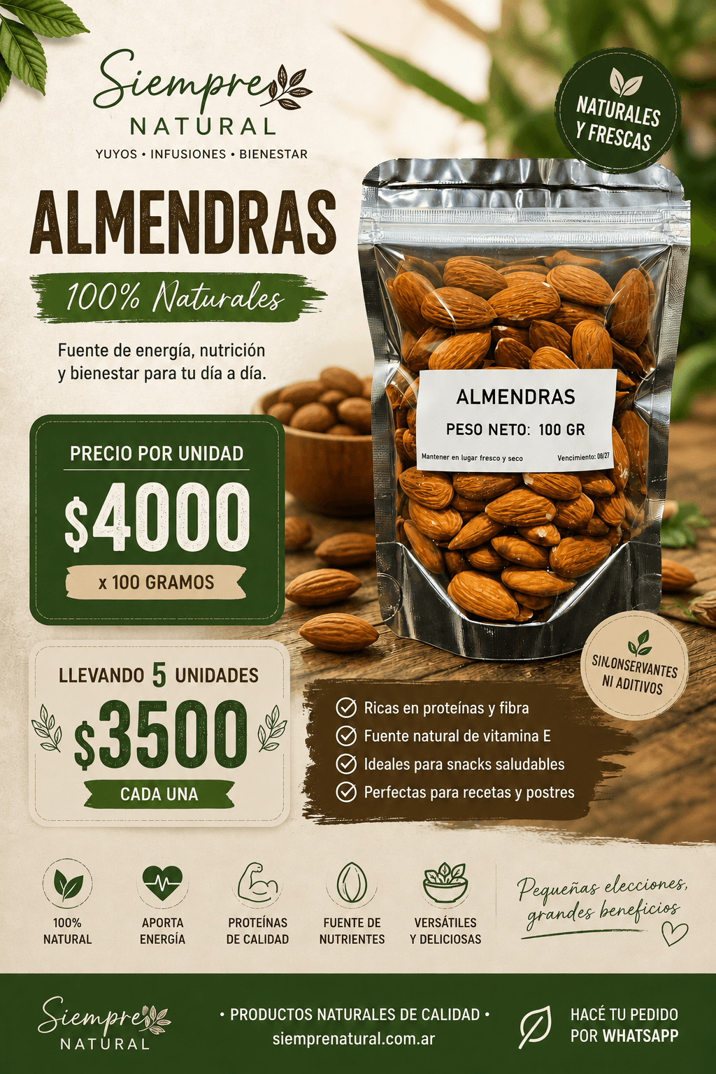 Almendras 100% Naturales