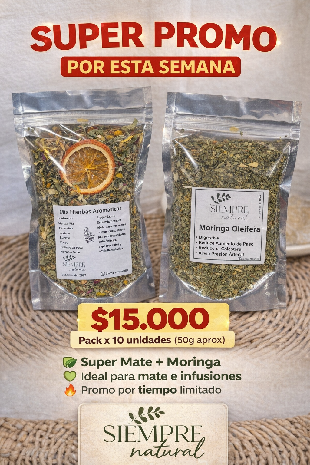 Promo Super Mate + Moringa x10
